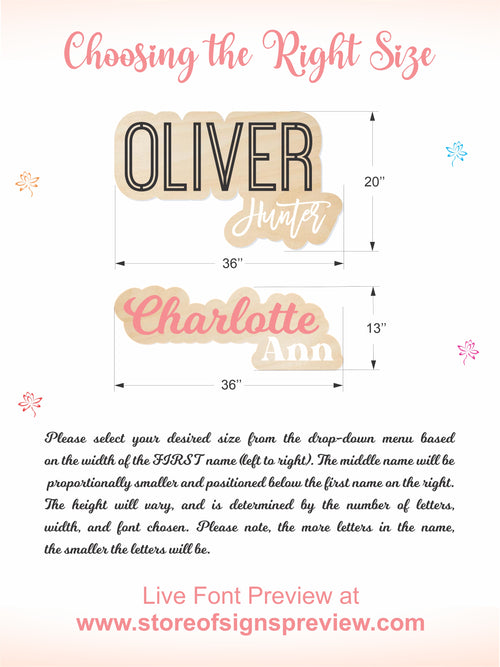 Layered Name Signs – Store Of Signs