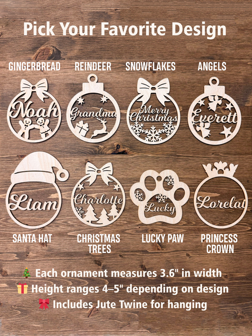 Personalized Christmas Ornaments, Custom Christmas tree Decor