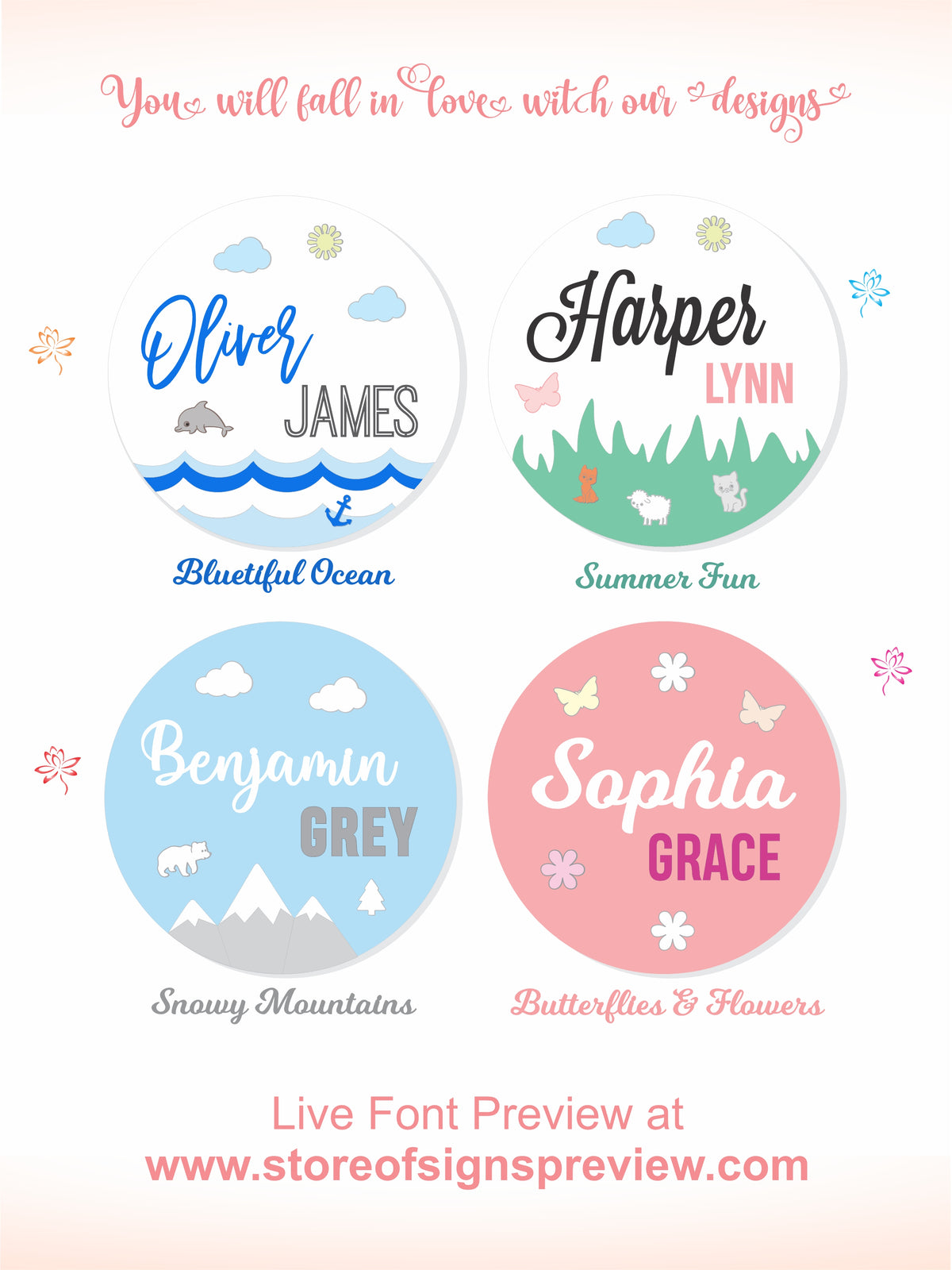 Round Name Sign – Store Of Signs