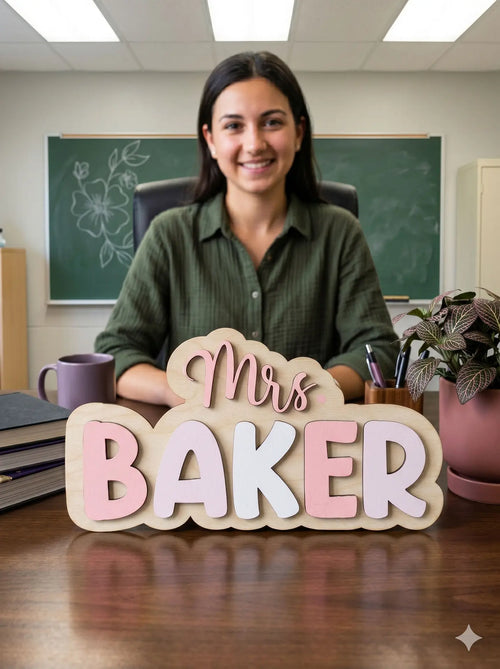 Personalized Teacher Door Sign | Classroom Door Sign