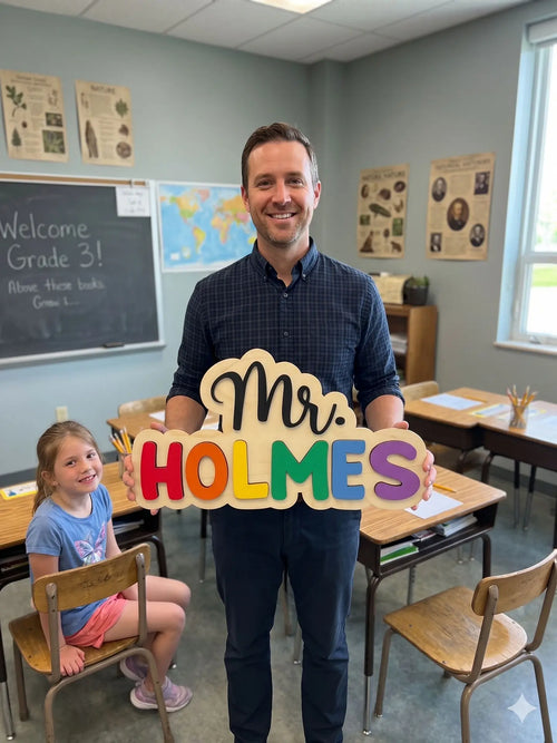 Personalized Teacher Door Sign | Classroom Door Sign