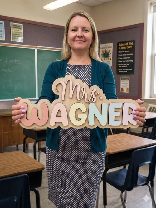Personalized Teacher Door Sign | Classroom Door Sign