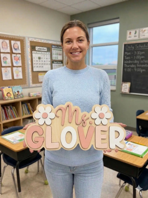 Personalized Teacher Door Sign | Classroom Door Sign