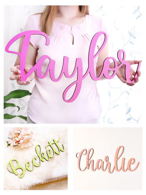 Wooden Name Sign Custom Name Sign Baby Shower Gift Custom Nursery Decor