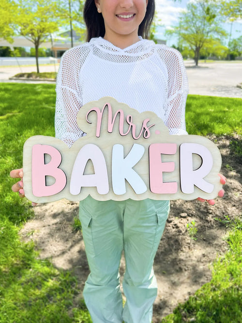 Personalized Teacher Door Sign | Classroom Door Sign