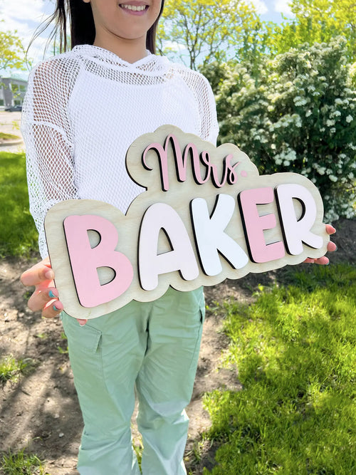 Personalized Teacher Door Sign | Classroom Door Sign