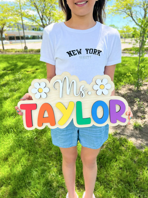 Personalized Teacher Door Sign | Classroom Door Sign