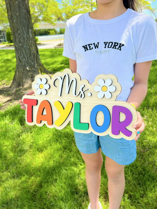 Personalized Teacher Door Sign | Classroom Door Sign