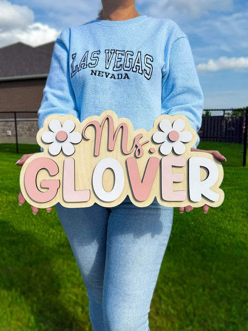 Personalized Teacher Door Sign | Classroom Door Sign