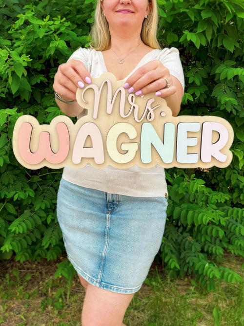 Personalized Teacher Door Sign | Classroom Door Sign